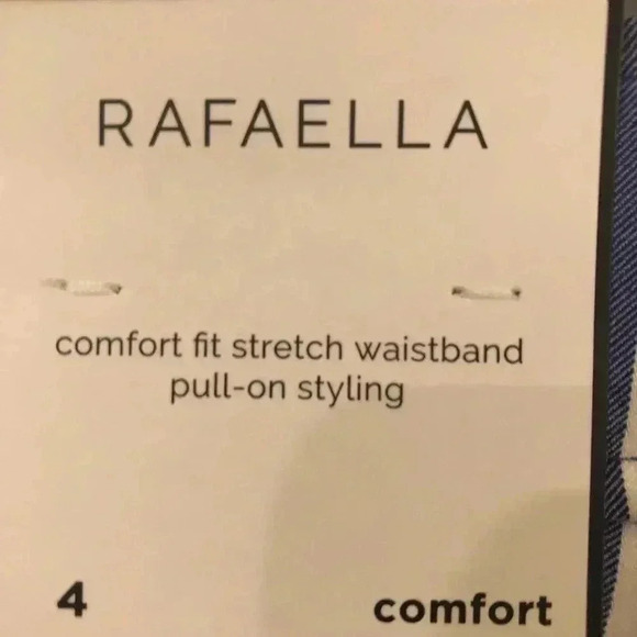 Rafaella Comfort Slim Ankle Blue and White Stripe size 4 NWT - Picture 4 of 5